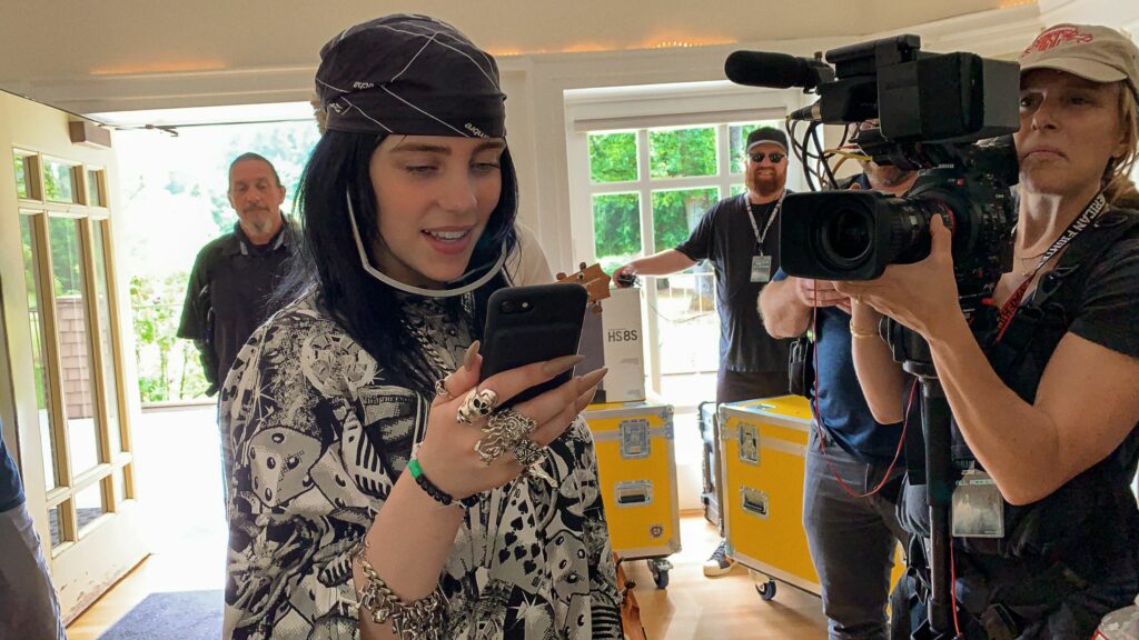 Billie Eilish behind the scenes of music documentary The World's a little blurry
