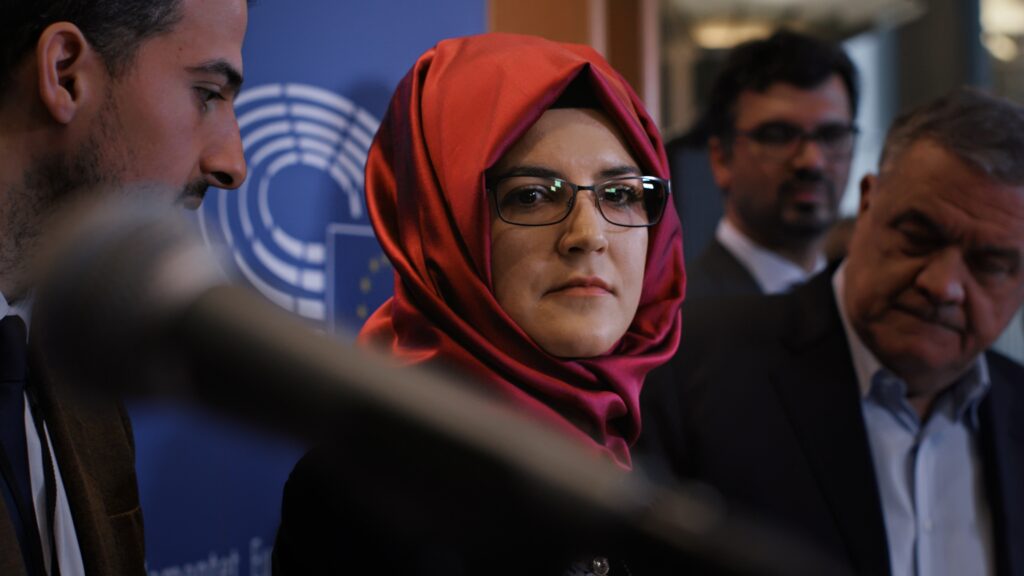 Hatice Cengiz at the United Nations in The Dissident