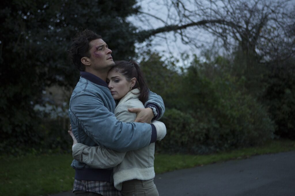 Orlando Bloom and Janet Montgomery in the Shammasian Brothers drama film Retaliation