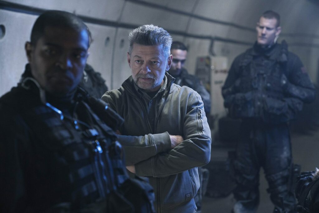 Andy Serkis in military uniform for SAS: Red Notice role as George Clements