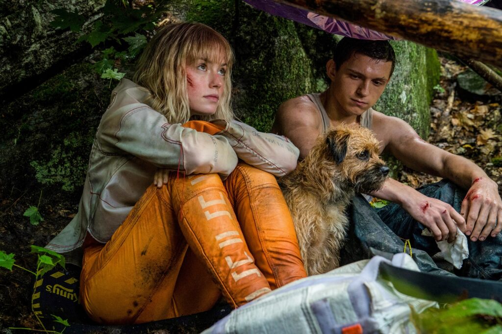 Daisy Ridley, Tom Holland and Manchee the dog in YA science fiction epic Chaos Walking