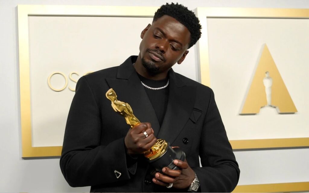 CREDIT: Chris Pizzello/POOL/EPA-EFE/Shutterstock; Daniel Kaluuya wins Oscar for his portrayal of Fred Hampton in 93rd Academy Awards for Judas and the Black Messiah