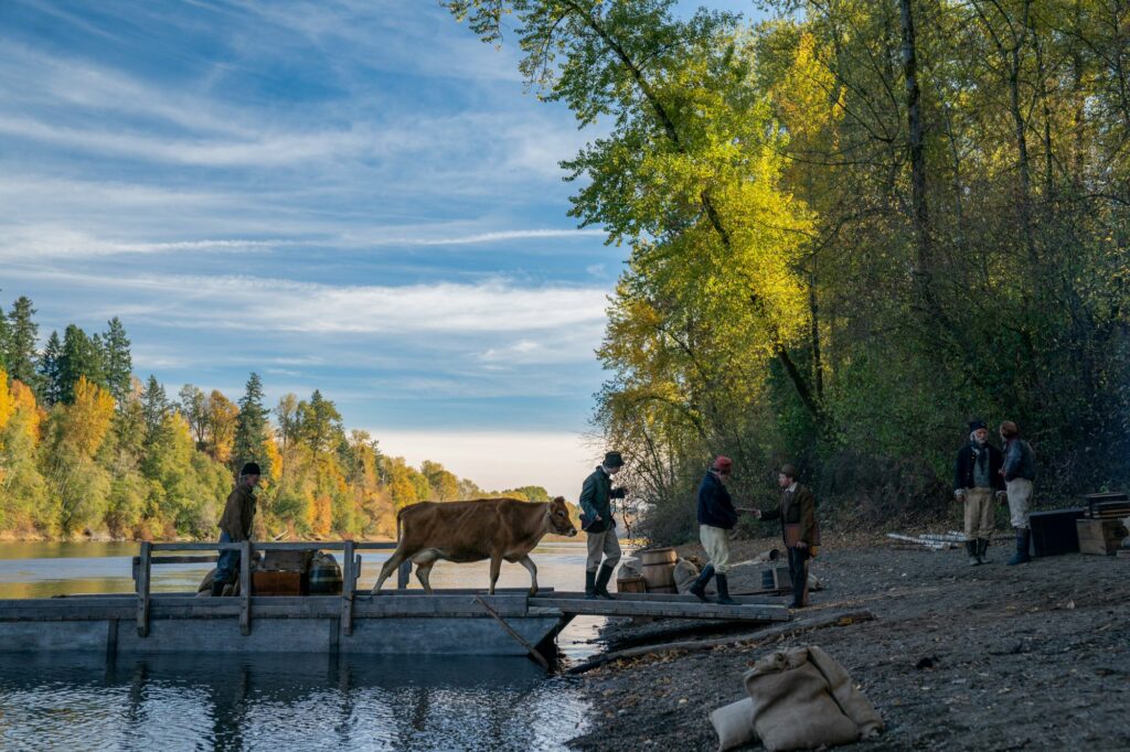 Evie the cow in Kelly Reichardt directed First Cow