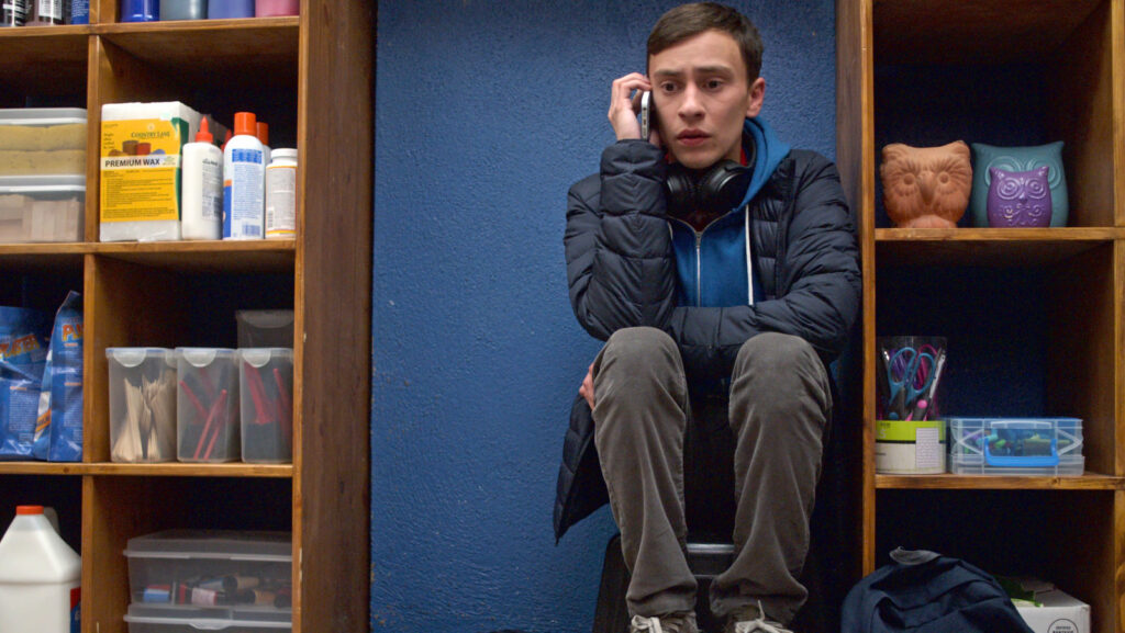 Keir Gilchrist as Sam, an autistic character, in Netflix television series Atypical
