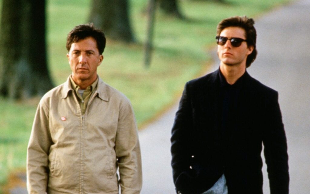 Oscar-winning film Rain Man stars Dustin Hoffman as a man with autism, co-starring Tom Cruise