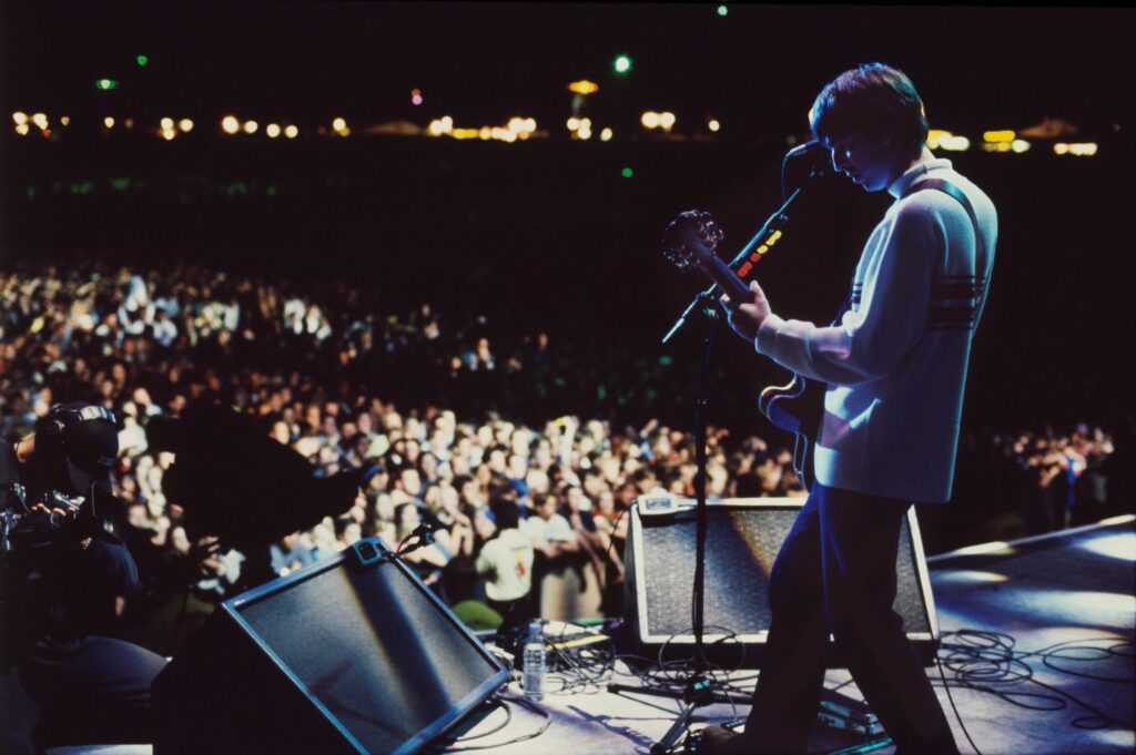 Oasis at Knebworth Hertfordshire concert in 1996