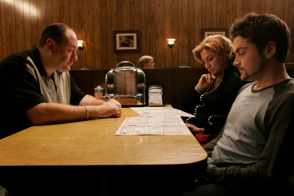 James Gandolfini as Tony in The Sopranos