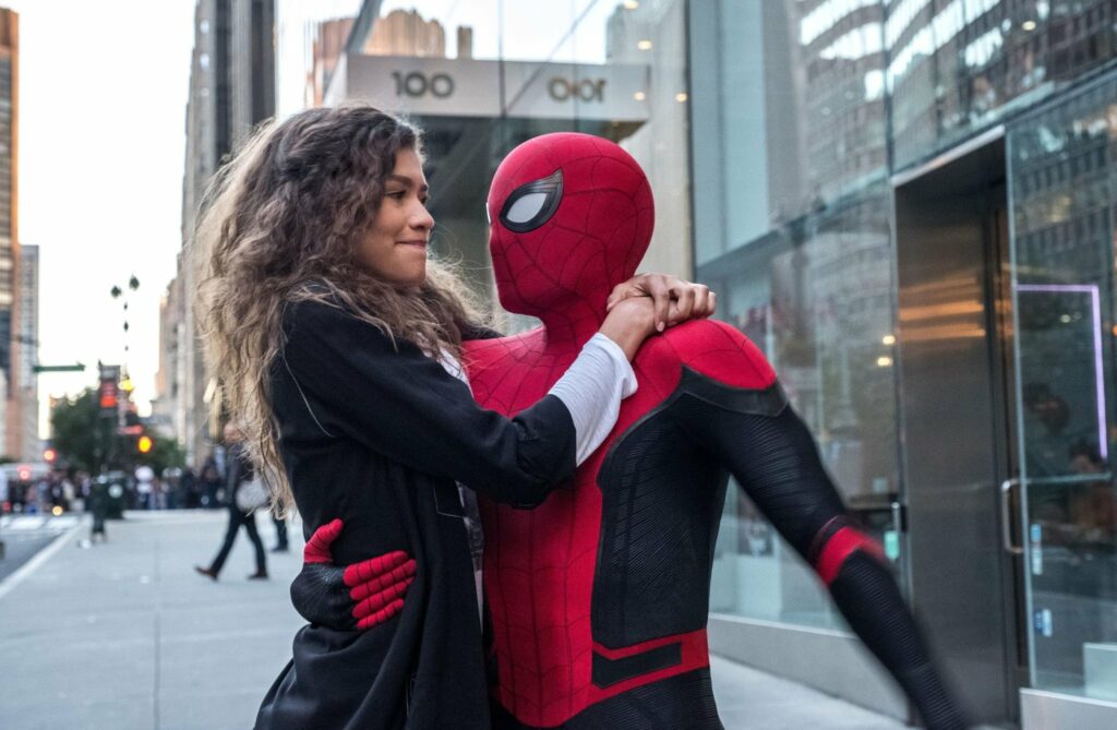 Zendaya and Tom Holland in Spider-Man: No Way Home