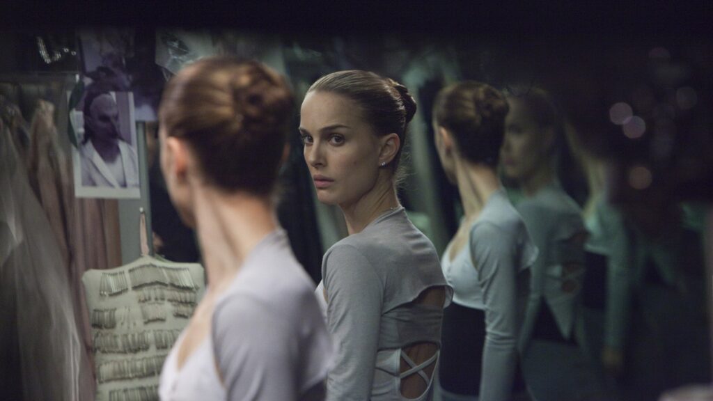Black Swan still Natalie Portman reflections