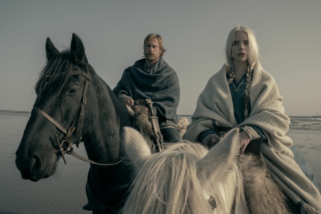 Alexander Skarsgard and Anya Taylor-Joy in Robert Eggers Viking film The Northman