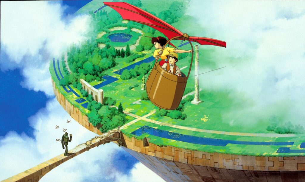 Still from Castle in the Sky, the first Studio Ghibli film
