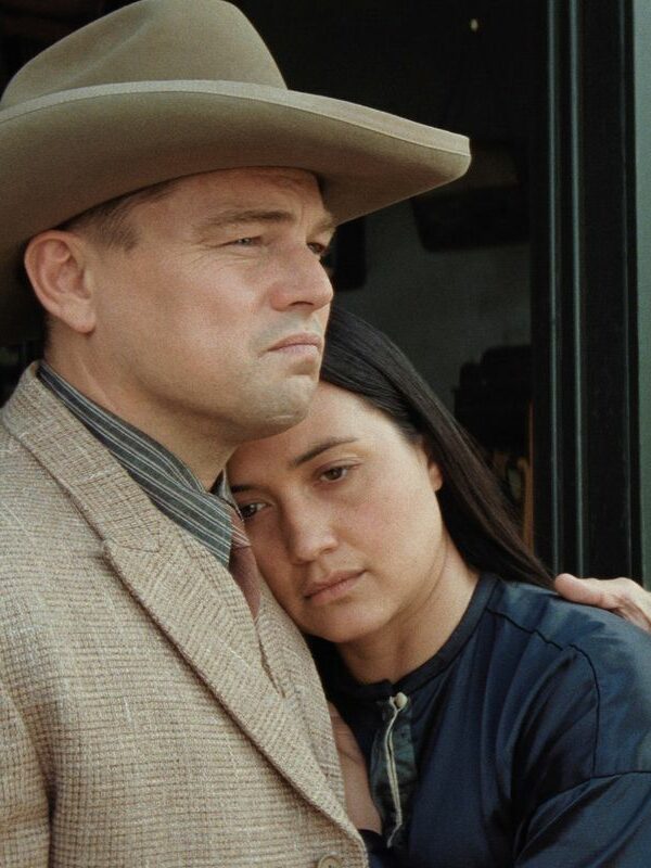 Leonardo DiCaprio and Lily Gladstone in Killers of the Flower Moon by director Martin Scorsese